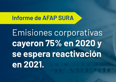 Emisiones corporativas cayeron un 75% en 2020 y se espera reactivación en 2021